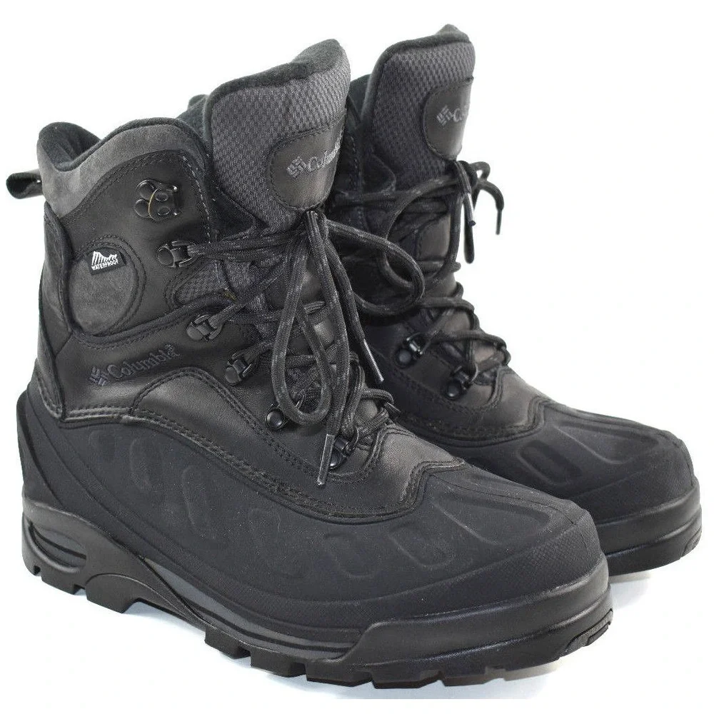 Columbia Buga Xcellerator Men's Size 7 Black Leather Waterproof Outdoor Boots